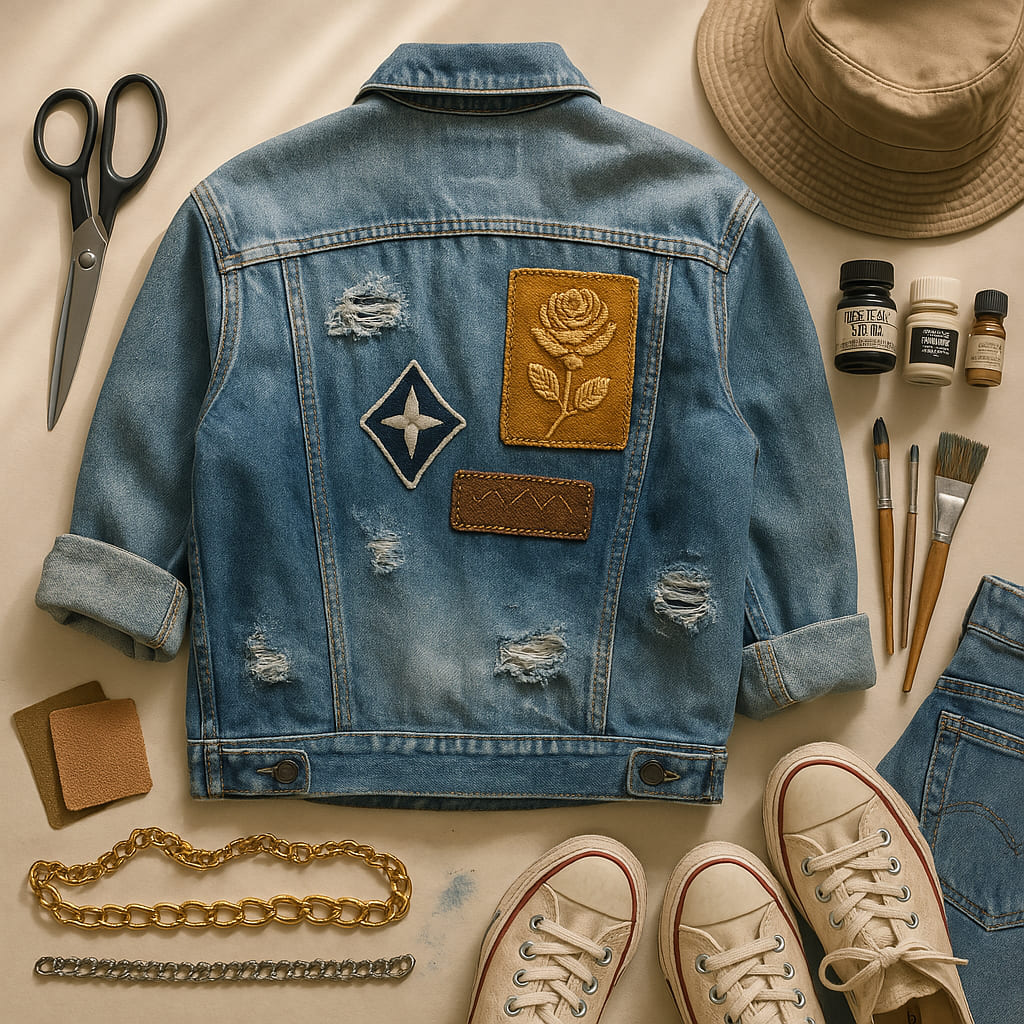 Transform Jaket Denim Lama Jadi Outer Vintage Stylish!